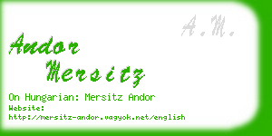 andor mersitz business card
